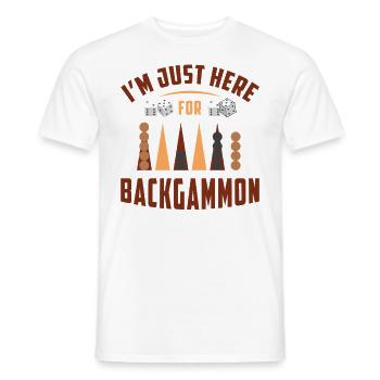 Backgammon Spiel - Männer T-Shirt - Weiß - Vorne - AI Model Male 178 dark (178cm)
