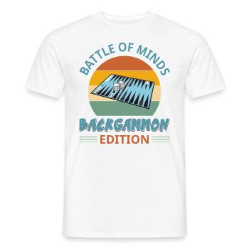 Backgammon Spiel - Männer T-Shirt - Weiß - Vorne - AI Model Male 178 dark (178cm)