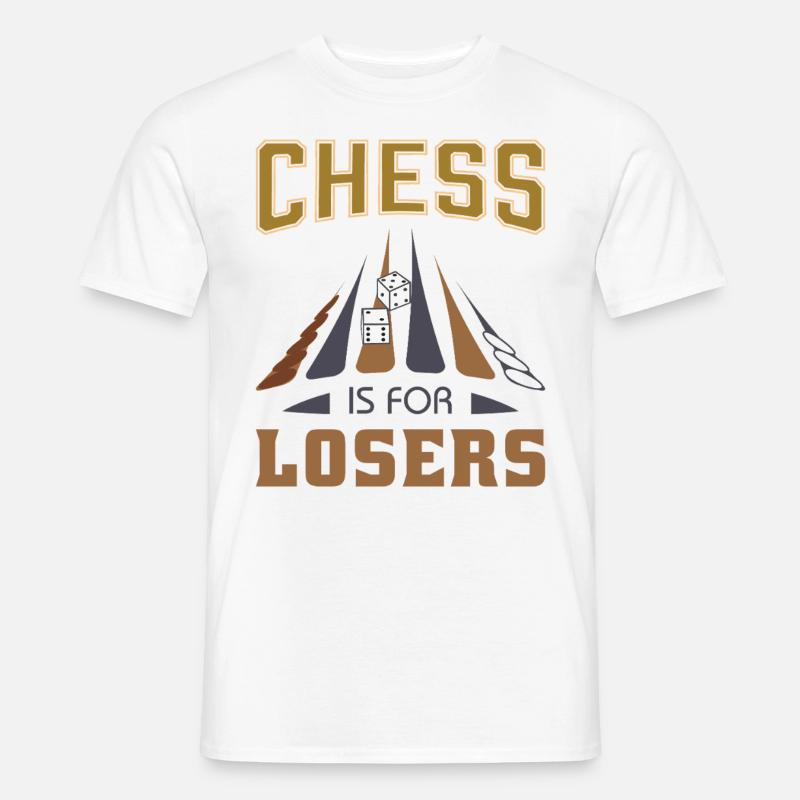 Backgammon Spiel - Männer T-Shirt - Weiß