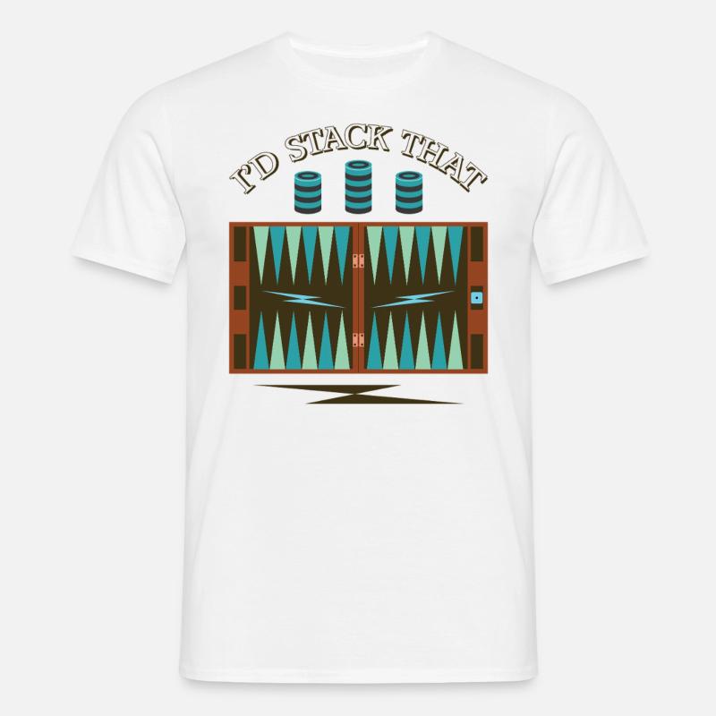 Backgammon Spiel - Männer T-Shirt - Weiß