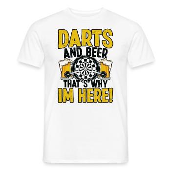 Dart Dartspieler Dartspiel Herren - Männer T-Shirt - Weiß - Vorne - AI Model Male 178 dark (178cm)