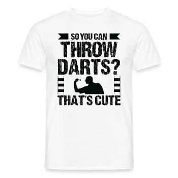 Dart Dartspieler Dartspiel Herren - Männer T-Shirt - Weiß - Vorne - AI Model Male 178 dark (178cm)