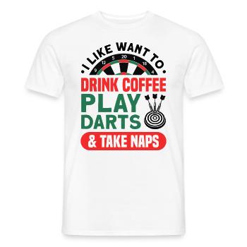 Dart Dartspieler Dartspiel Herren - Männer T-Shirt - Weiß - Vorne - AI Model Male 178 dark (178cm)