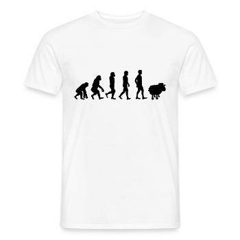 evolution mouton cadeau anti-système complotiste - T-shirt homme - blanc - Devant - AI Model Male 178 dark (178cm)