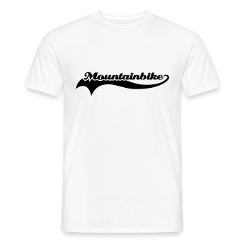 Mountainbike - Men's T-Shirt - white - Front - AI Model Male 178 dark (178cm)