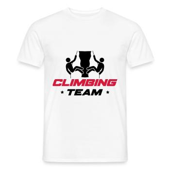 Bergsteiger Klettern - Männer T-Shirt - Weiß - Vorne - AI Model Male 178 dark (178cm)