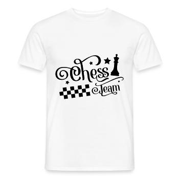 chess team - Men's T-Shirt - white - Front - AI Model Male 178 dark (178cm)
