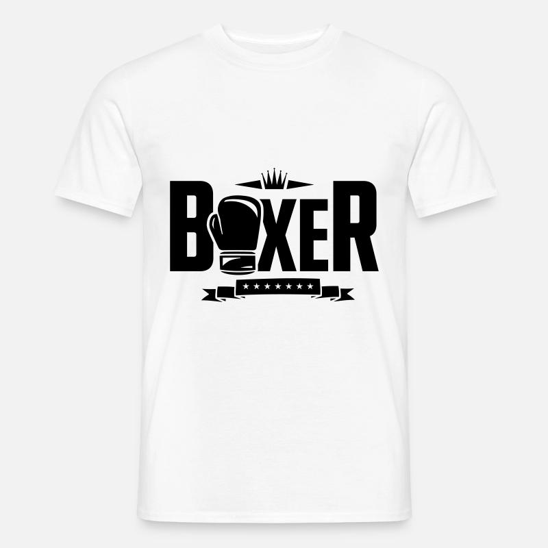 boxer boxing boxhandschuh - Männer T-Shirt - Weiß