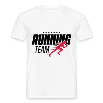running team laufen marathon rennen - Männer T-Shirt - Weiß - Vorne - AI Model Male 178 dark (178cm)