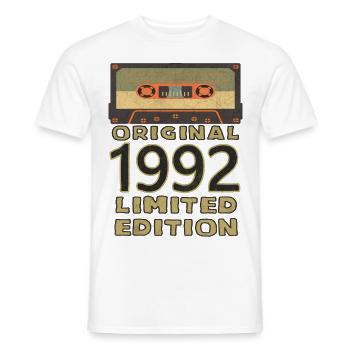 Né en 1992 Original Classic 1992 - T-shirt homme - blanc - Devant - AI Model Male 178 dark (178cm)