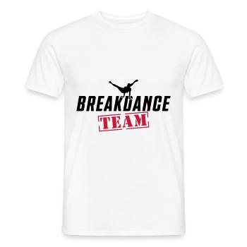 breakdance team - Men's T-Shirt - white - Front - AI Model Male 178 dark (178cm)