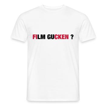 FILM GUCKEN - Männer T-Shirt - Weiß - Vorne - AI Model Male 178 dark (178cm)