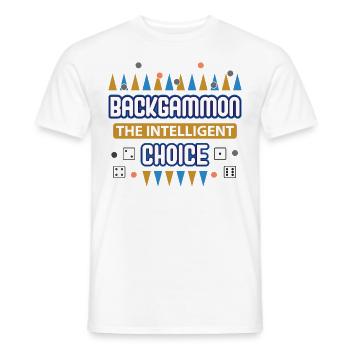 Backgammon Spiel - Männer T-Shirt - Weiß - Vorne - AI Model Male 178 dark (178cm)