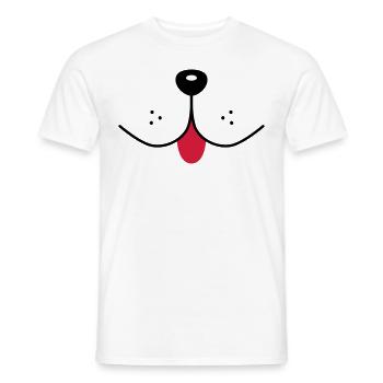 Hundegesicht Lustige Hundeschnauze Hunde Nase Mund - Männer T-Shirt - Weiß - Vorne - AI Model Male 178 dark (178cm)
