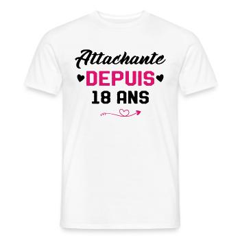 Femme Cadeau Anniversaire 18 ans Fille Humour - T-shirt homme - blanc - Devant - AI Model Male 178 dark (178cm)