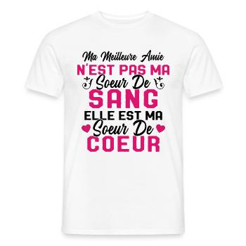 Ma Meilleure Amie N'est Pas Ma Soeur De Sang - T-shirt homme - blanc - Devant - AI Model Male 178 dark (178cm)