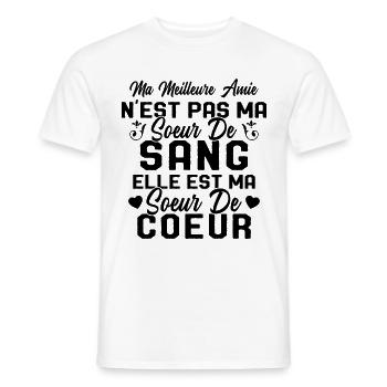 Ma Meilleure Amie N'est Pas Ma Soeur De Sang - T-shirt homme - blanc - Devant - AI Model Male 178 dark (178cm)