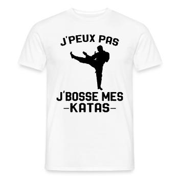 cadeau karaté art martial pour joueur de karaté - T-shirt homme - blanc - Devant - AI Model Male 178 dark (178cm)