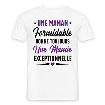 Grand-Mère - Une Mamie Exceptionnelle - T-shirt homme - blanc - Devant - AI Model Male 178 dark (178cm)