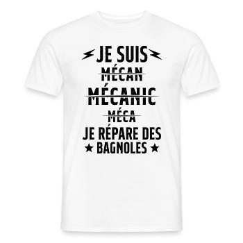 Je suis un Super Mecanicien - idée cadeau - T-shirt homme - blanc - Devant - AI Model Male 178 dark (178cm)