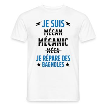 Je suis un Super Mecanicien - idée cadeau - T-shirt homme - blanc - Devant - AI Model Male 178 dark (178cm)
