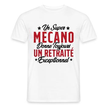 Mécano Papa Cadeau Drôle Fête Des Pères Garagiste - T-shirt homme - blanc - Devant - AI Model Male 178 dark (178cm)