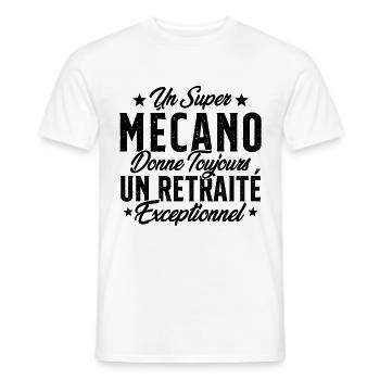 Mécano Papa Cadeau Drôle Fête Des Pères Garagiste - T-shirt homme - blanc - Devant - AI Model Male 178 dark (178cm)