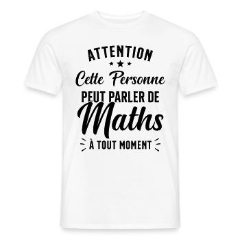 Prof de Maths Mathématique Cadeau Mathématicien - T-shirt homme - blanc - Devant - AI Model Male 178 dark (178cm)