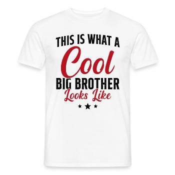 Grand Frère Cadeau Humour - T-shirt homme - blanc - Devant - AI Model Male 178 dark (178cm)