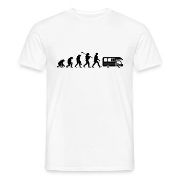 Évolution Camping Car Humour Cadeau - T-shirt homme - blanc - Devant - AI Model Male 178 dark (178cm)