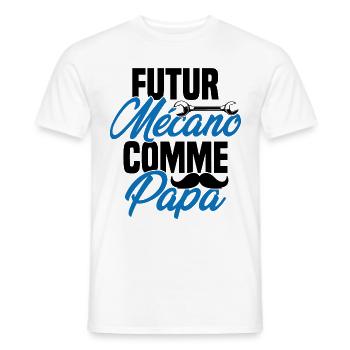 Futur mécano comme papa Cadeau futur mécano - T-shirt homme - blanc - Devant - AI Model Male 178 dark (178cm)