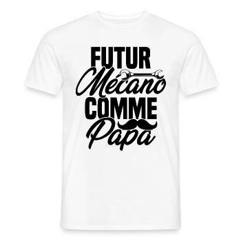 Futur mécano comme papa Cadeau futur mécano - T-shirt homme - blanc - Devant - AI Model Male 178 dark (178cm)