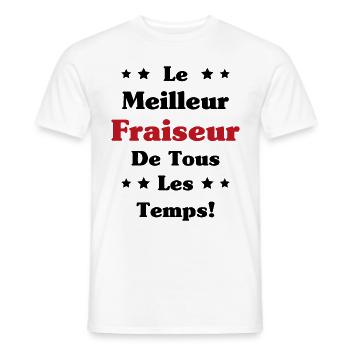 Le Meilleur Fraiseur de tous les temps - T-shirt homme - blanc - Devant - AI Model Male 178 dark (178cm)