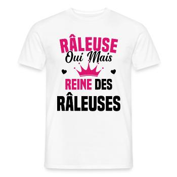 Reine des râleuses - T-shirt homme - blanc - Devant - AI Model Male 178 dark (178cm)