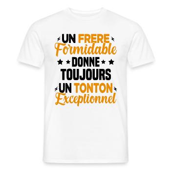 Cadeau pour Frère / Oncle - Un Tonton Exceptionnel - T-shirt homme - blanc - Devant - AI Model Male 178 dark (178cm)