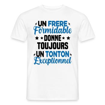 Cadeau pour Frère / Oncle - Un Tonton Exceptionnel - T-shirt homme - blanc - Devant - AI Model Male 178 dark (178cm)