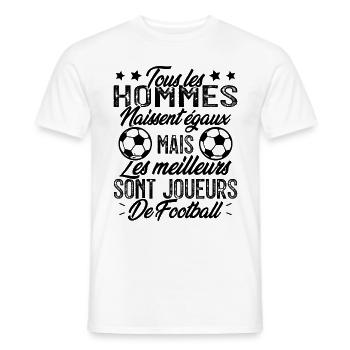 les hommes sont les meilleurs joueurs de football - T-shirt homme - blanc - Devant - AI Model Male 178 dark (178cm)