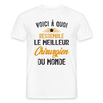 Voici à Quoi Ressemble le Meilleur Chirurgien - T-shirt homme - blanc - Devant - AI Model Male 178 dark (178cm)