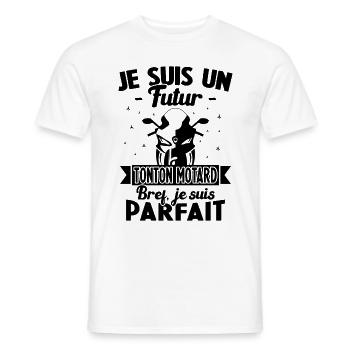 Je suis un futur Tonton Motard Humour Tonton - T-shirt homme - blanc - Devant - AI Model Male 178 dark (178cm)