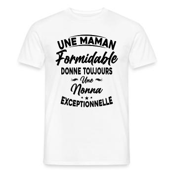 Maman formidable donne Nonna Exceptionnelle - T-shirt homme - blanc - Devant - AI Model Male 178 dark (178cm)