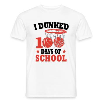 100 jours d'école Basket Cadeau Pour Enfants - T-shirt homme - blanc - Devant - AI Model Male 178 dark (178cm)