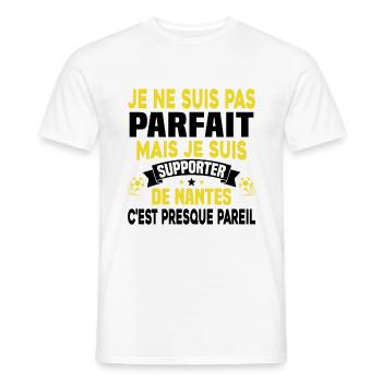 Pas Parfait mais Je suis Supporter de Nantes - T-shirt homme - blanc - Devant - AI Model Male 178 dark (178cm)