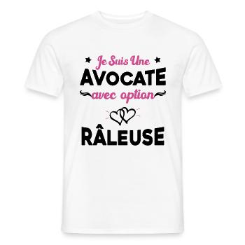 Femme je suis une avocate avec option râleuse - T-shirt homme - blanc - Devant - AI Model Male 178 dark (178cm)
