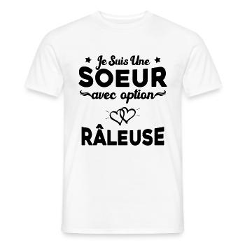 Je suis une soeur avec option Râleuse - T-shirt homme - blanc - Devant - AI Model Male 178 dark (178cm)