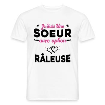 Je suis une soeur avec option Râleuse - T-shirt homme - blanc - Devant - AI Model Male 178 dark (178cm)