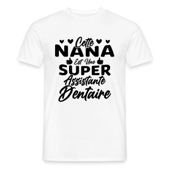 Cette Nana Est Une Super Assistante Dentaire - T-shirt homme - blanc - Devant - AI Model Male 178 dark (178cm)