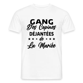 Gang des Copines Déjantées De La Mariée - T-shirt homme - blanc - Devant - AI Model Male 178 dark (178cm)