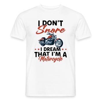 Je Ne Ronfle Pas Je Rêve Que Je Suis Une Moto - T-shirt homme - blanc - Devant - AI Model Male 178 dark (178cm)