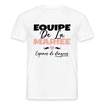Equipe de la mariée copines de dingues - T-shirt homme - blanc - Devant - AI Model Male 178 dark (178cm)