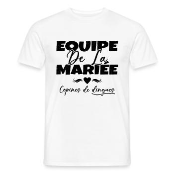 Equipe de la mariée copines de dingues - T-shirt homme - blanc - Devant - AI Model Male 178 dark (178cm)